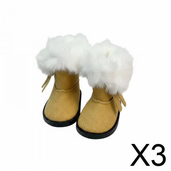 3x1:6 Miniature Doll Snow Boots Furry Lining for Hobbyists, Dioramas