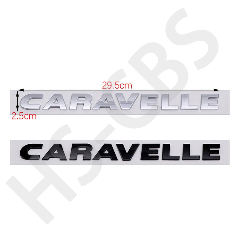 ABS Car Trunk Body Letters Words Logo Badge CARAVELLE Emblem Decals Sticker Emblem Caravelle Letter 7H9853687739 Accessories