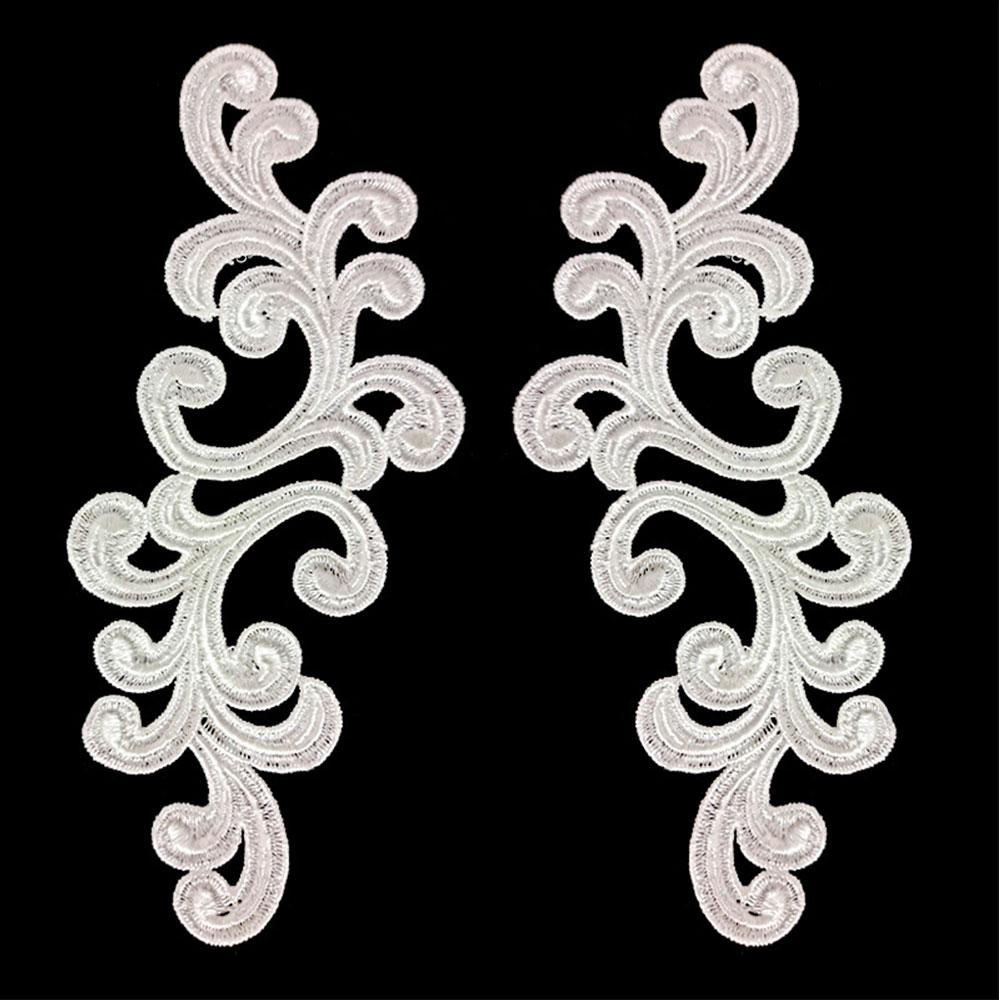Multi-color Embroidery Lace Hollow Out Fabric Flower Patch Cloth Lace Applique Patch Iron-on Flower Piece DIY Lace Accessories