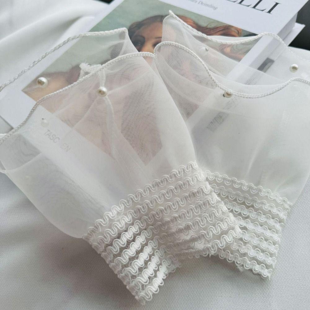 Double Layer Fake Pleated Cuff Lace Sleeve False Cuff Sleeve Clothing Accessory