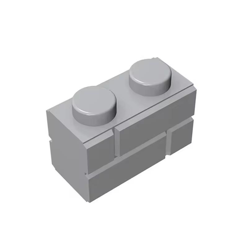 10 ШТ 98283 Детали Кирпичики DIY 1x2 Клетчатый Кирпичный Стеновой Кирпичик Детали Совместимые Образовательные Строительные Блоки Детали Игрушки