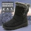 Waterproof Winter Boots for Women Faux Fur Long Plush Snow Boots Woman Platform Ankle Boots Warm Cotton Couples Shoes