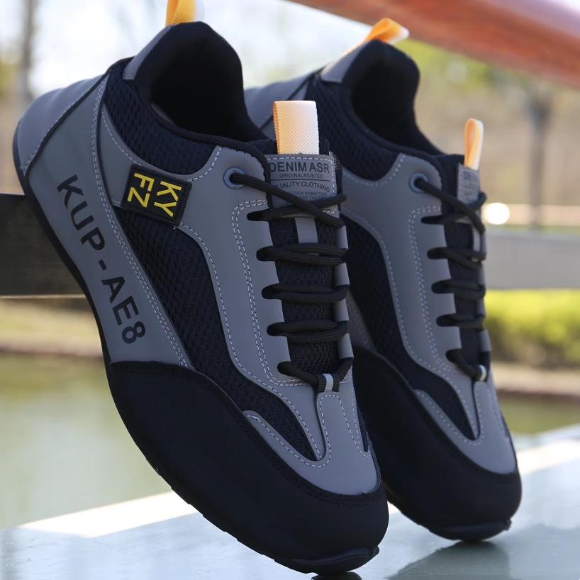 Бренд 2025 Мужские водонепроницаемые кожаные кроссовки - Универсальная повседневная обувь для путешествий на весну и осень