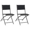 Day and Night - Day and Night Folding Garden Chairs 2 Units Steel and Textilene