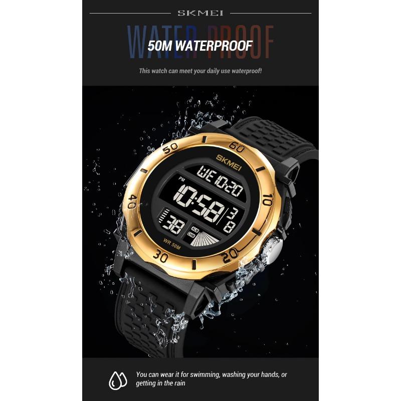 Skmei Часы для мужчин спортивные часы цифровые водонепроницаемые часы обратный отсчет из нержавеющей стали модные наручные часы наручные часы мужские часы 2099