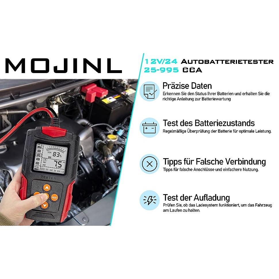 Тестер автомобильного аккумулятора 12 В 24 В Тестер зарядки автомобильного аккумулятора Тестер нагрузки автомобиля Тестер системы зарядки Инструмент тестового сканирования Цифровой анализатор генератора переменного тока аккумулятора
