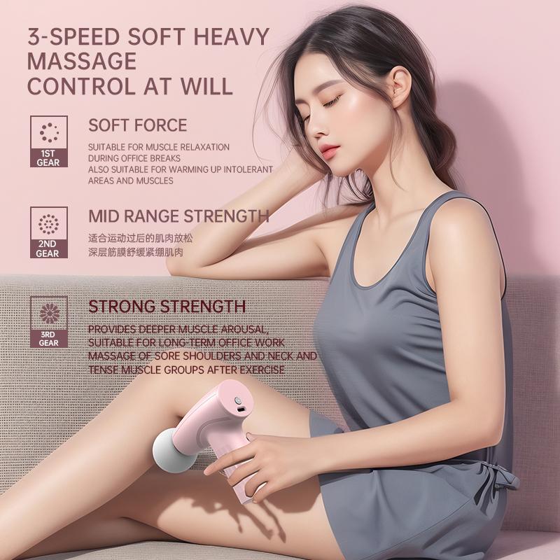 Мини-пистолет для фасциального массажа, вибрационный массажный аппарат, релаксация мышц, компрессионный массажер для шеи и спины, портативный фитнес-массажер