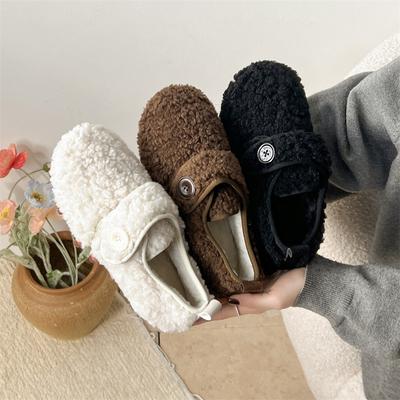 Милые хлопковые туфли Мао Мао, новые универсальные туфли-дуду на толстой подошве на осень и зиму 2025, бархатные детские хлопковые туфли