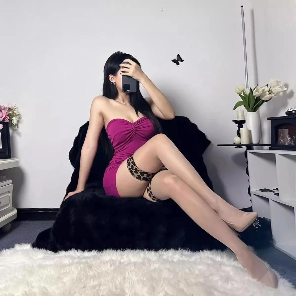 Женские прозрачные чулки до бедра с леопардовой отстрочкой, нескользящие силиконовые шелковые чулки выше колена, длинные носки, нижнее белье, чулочно-носочные изделия