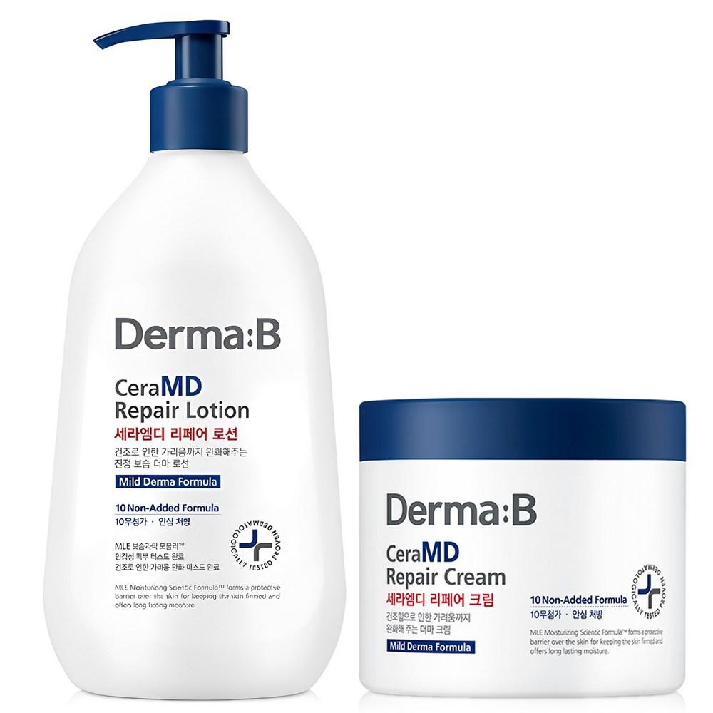 DERMAB Восстанавливающий лосьон CeraMD 400 мл + Восстанавливающий крем 430 мл, 1 набор