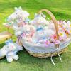Plaid Drooping Dress Ear Rabbit Plush Keychain Backpack Pendant Cute Gift Kids