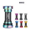 HASSNS Threaded Bike Bottom Bracket, Black/Red/Blue/Purple/Titanium color/Gold/Dazzle BB52 68/73mm MTB Integral Sealed Steel Bea