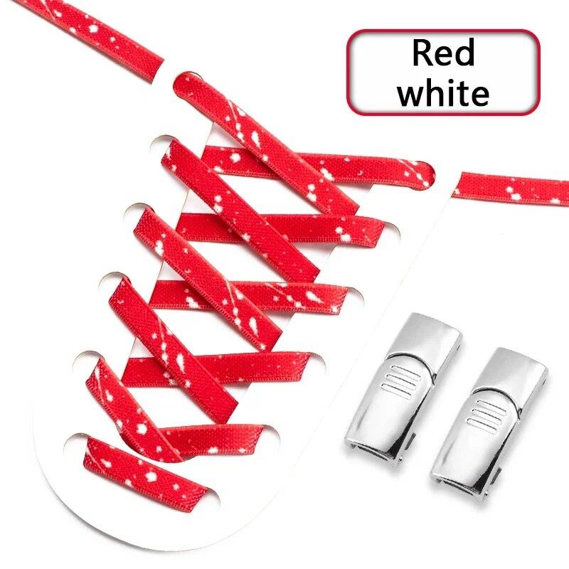 Кроссовки на плоской эластичной шнуровке, шнурки с магнитной пряжкой и застежкой без завязок, шнурки с принтом чернил для детей и взрослых, шнурки без завязок