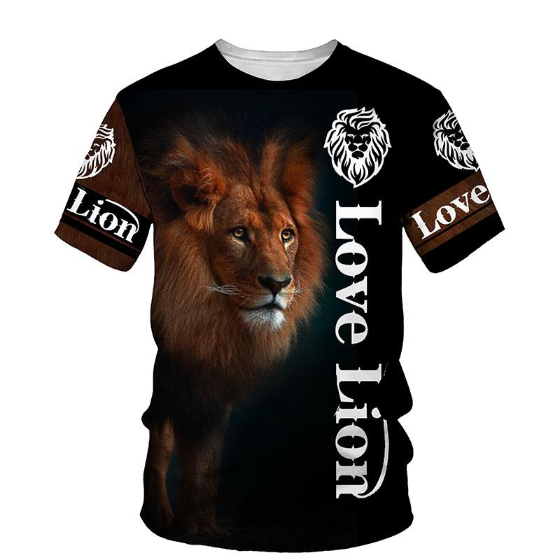 Lion King Printed Men's T-shirt 3d Printed Summer New Crew Neck Short Sleeve T-shirt Top Trend Style Men's Clothing Fashion Casual T-shirt