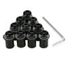 Mirhua Screen Bolts Set of 10 with Hex Wrench Windshield Screws for Windscreen Cowl or Screen Fixing Washer Design (Black)