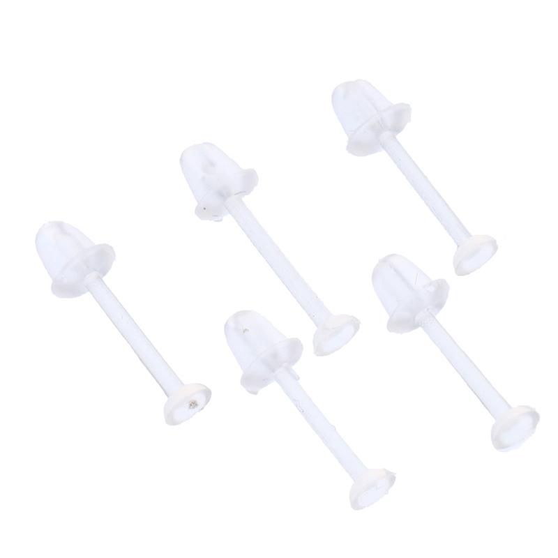 Diy Ear Jewelry Transparent Ear Plug Earring Needle Invisible Plastic Ear Stick Flat Blank Ear Stud Plug