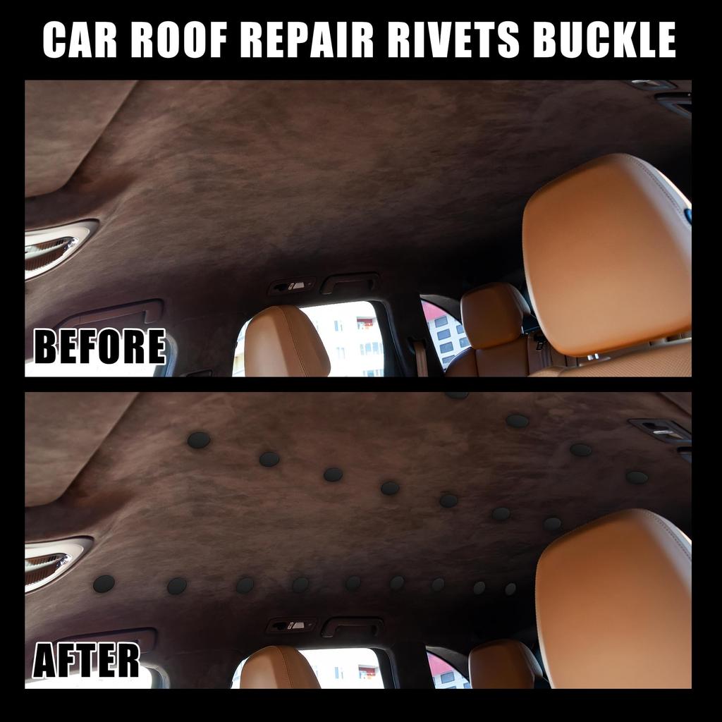 X AUTOHAUX Заклепки для ремонта крыши Заклепки для крыши Колпачки для заклепок Пряжки для кнопок обшивки потолка для внутреннего крепления потолка 60 шт. Черные