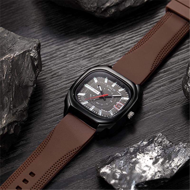 Men Original XINEW Brand Watches Students Boys Fashion Casual Silicone Band Sports Quartz Watch Erkek Barato Saat Montre Homme