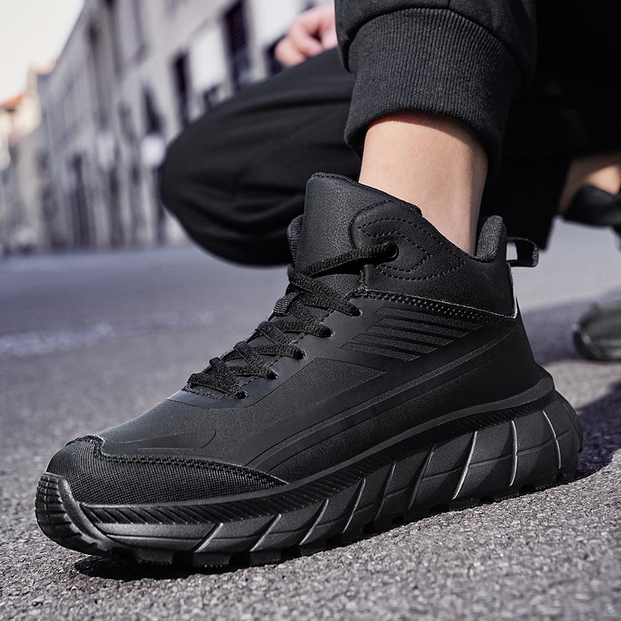 Модные новые мужские зимние ботинки для снега, водонепроницаемые кожаные кроссовки, супер теплые мужские ботинки, мужские походные ботинки, рабочая обувь, размер 39-48