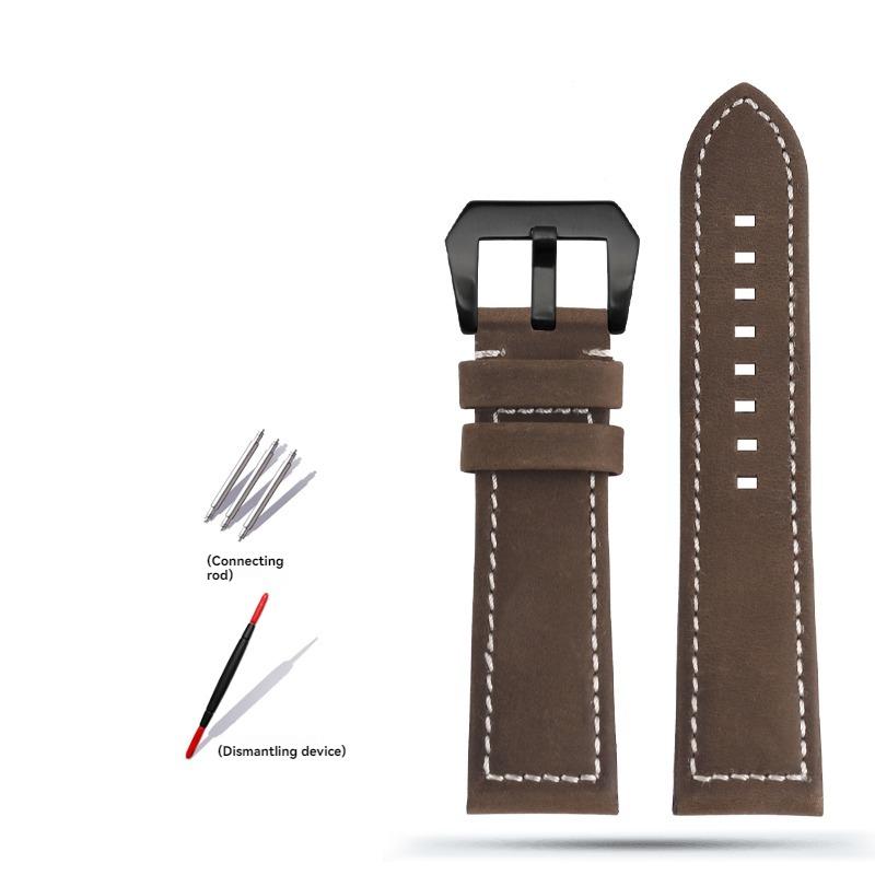 Винтажный ремешок 23 мм для Zenith Pilot 29.2430 Бронзовый Летный Кожаный Ремешок Ретро Матовый Ремень Запасной Браслет Черный Коричневый