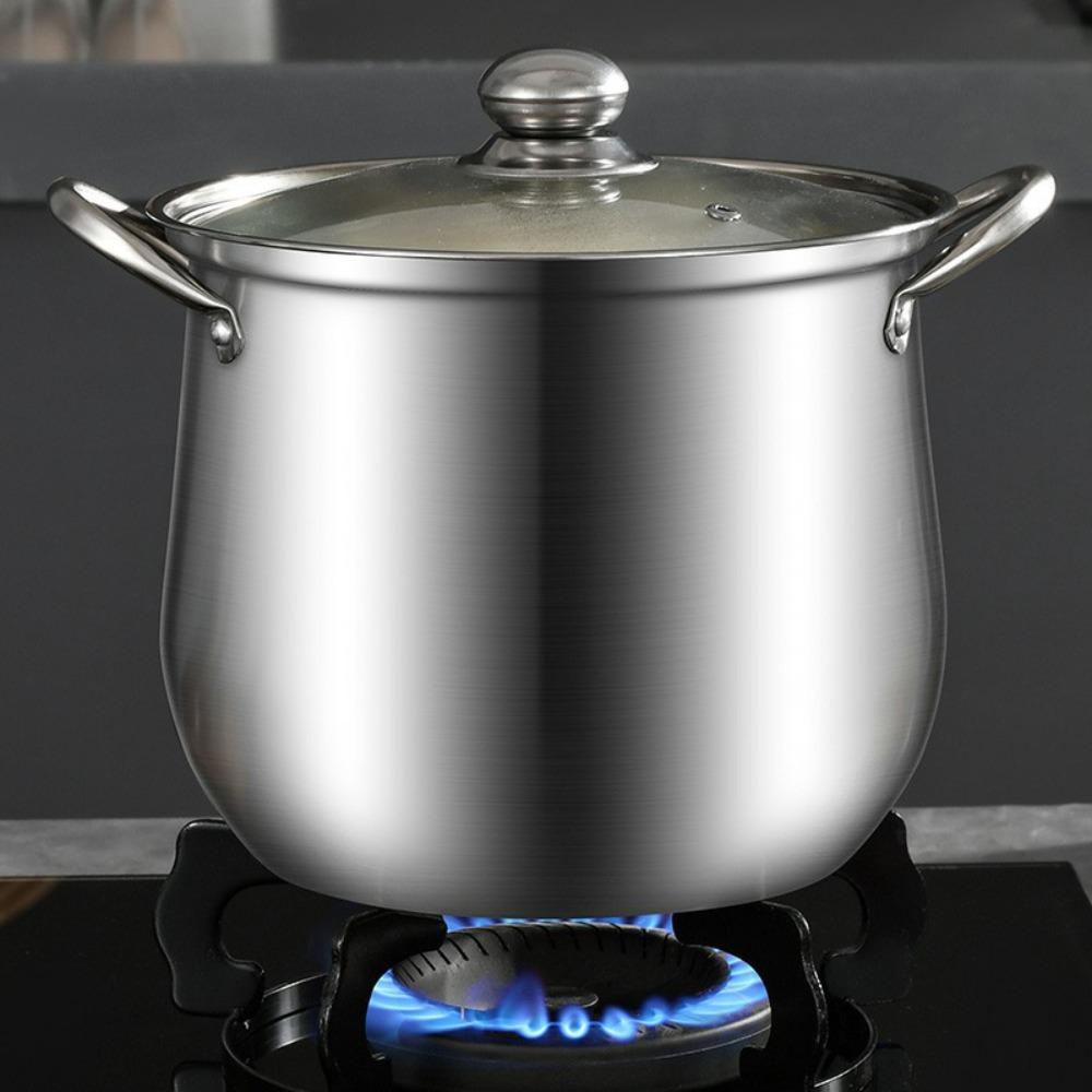 Кастрюля из нержавеющей стали большой вместимости для приготовления супа, кухонная посуда, кастрюля для бульона, для ресторанов