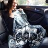1pc Deer Printing Lightweight Flannel Blanket, Comfortable and Warm Blanket, for Camping Sofa Bed and Couch Office, Suitable for Gift Blanket