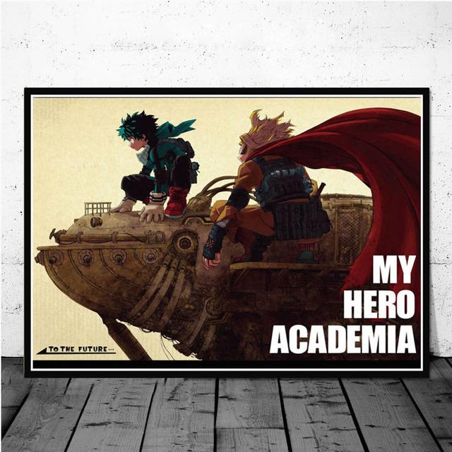 Japanese Anime My Hero Academia Poster Pictures Wall Canvas Art Print Cartoon Painting for Living Room Home Decor Cuadros