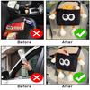 Cute Animal Car Trash Can, 2-Function Hanging Organizer with Tissue Dispenser - Plush Seat Back Storage Bag