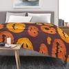 Halloween Theme Cute Printed Flannel Blanket Sofa Blanket Nap Blanket For Family Sofa Bed