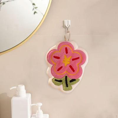 Полотенце для рук из кораллового флиса с петлей для уборки, небольшие многоразовые полотенца
