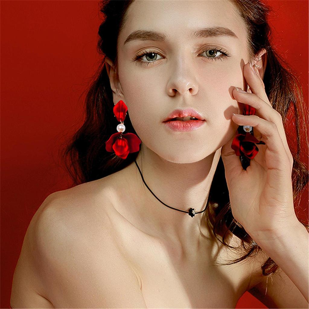 Pinkdudu Осень/зима новые висячие серьги с лепестками и листьями, модные серьги-подвески с покрытием из сплава для женщин, ювелирные аксессуары, PD471