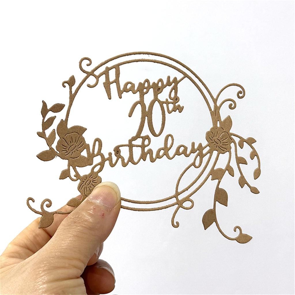 Счастливого 20-летия Металлические вырубки Углеродистая сталь Вырубные ножи Тисненые трафареты для открыток Фото Скрапбукинг Украшения