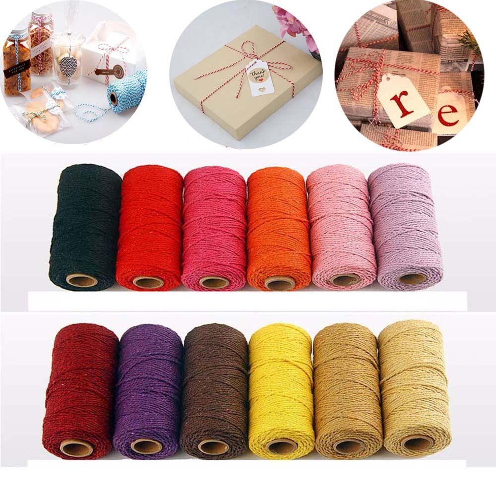 100meters/roll Bakers Home Decor Handmade Twine String Packing Craft Projects DIY Rope Cotton Cords