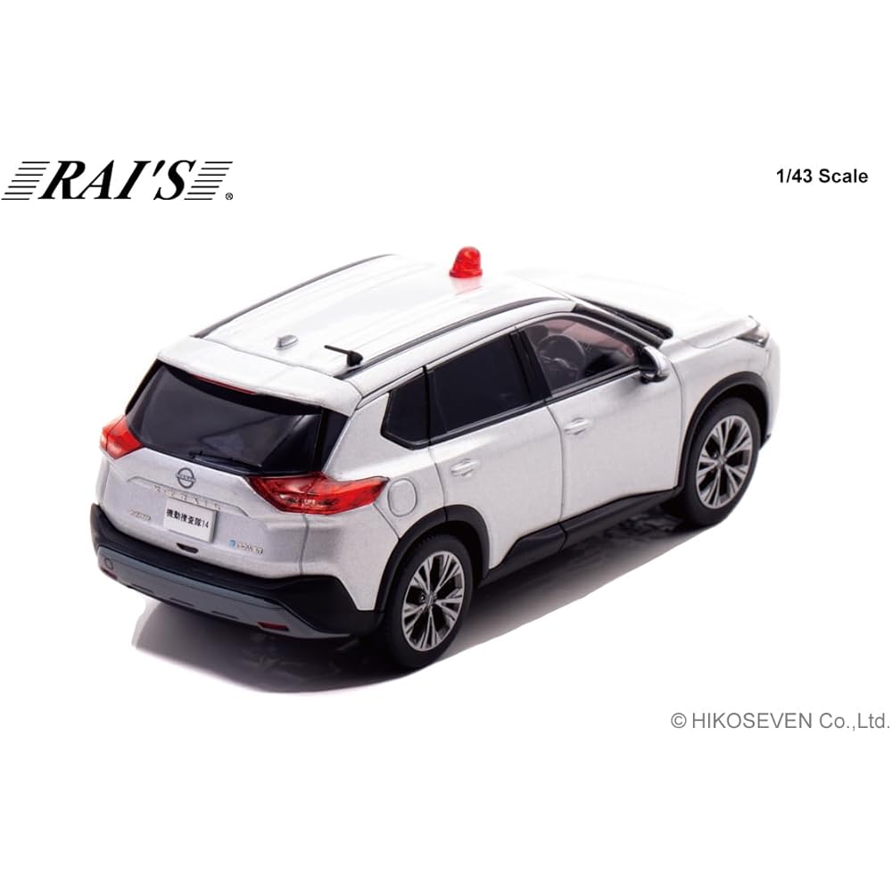 RAI'S Масштаб 1/43 Nissan X-Trail S e-4ORCE (Т33) 2022 Автомобиль мобильного следственного отдела Департамента уголовного розыска Полицейского управления (Серебряный) 