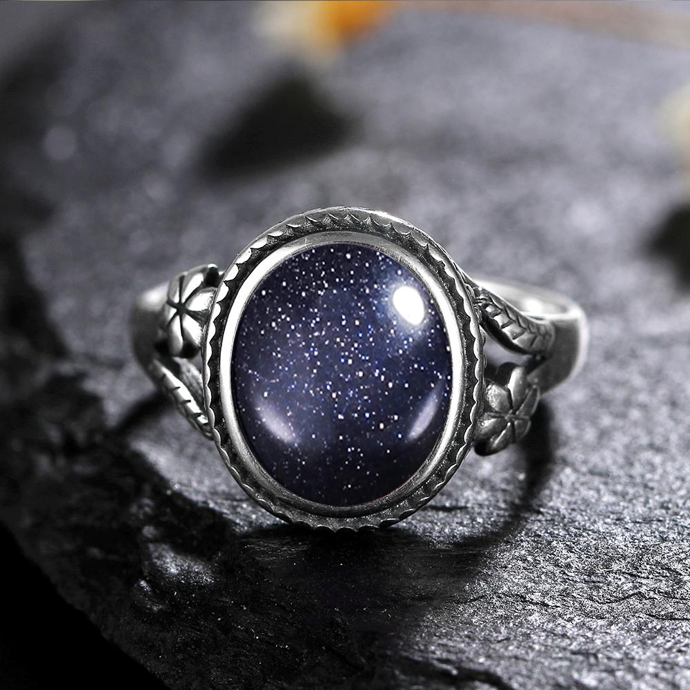 Серебряное кольцо S925 Femme JewelrНатуральный лунный камень Тигровый глаз Персонализированные кольца для женщин Bijoux Свадебные украшения Подарок