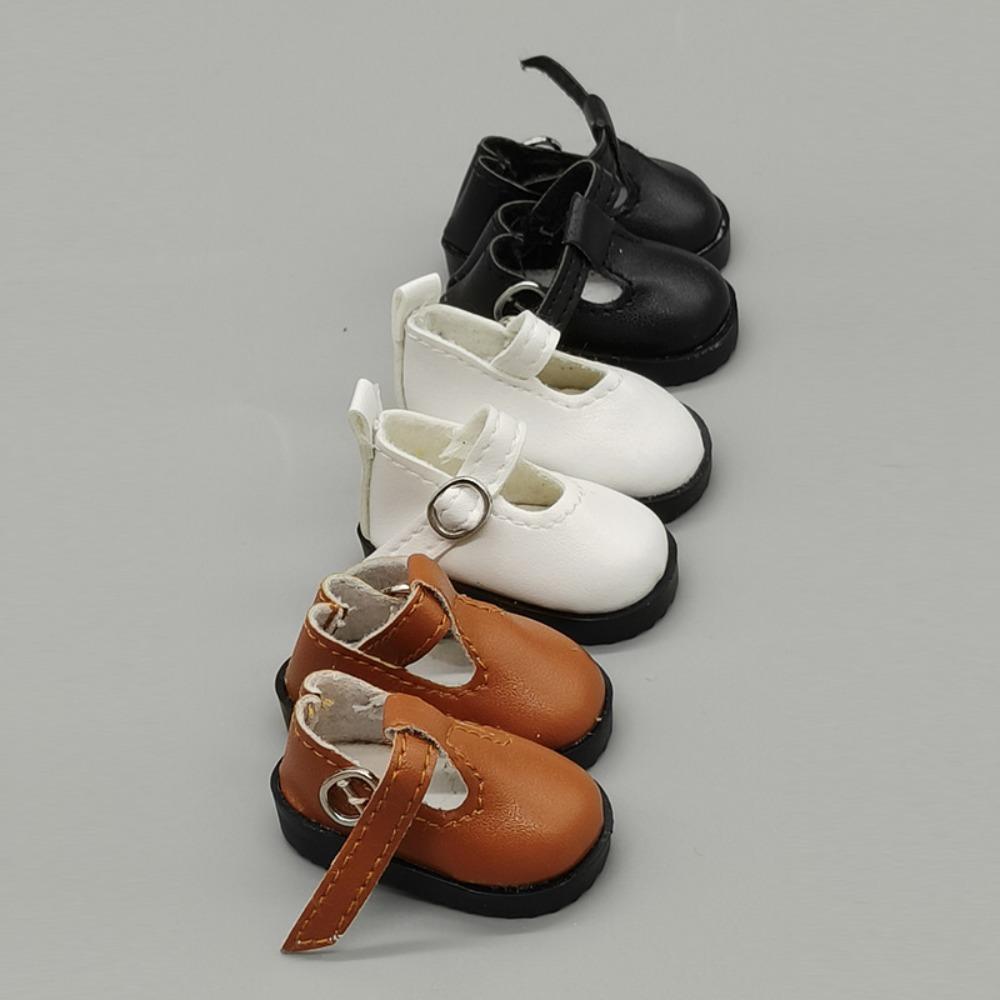 Flat Bottomed Toy Shoes Leather Leather Shoes Mini Doll Shoes 1/6 Point Doll