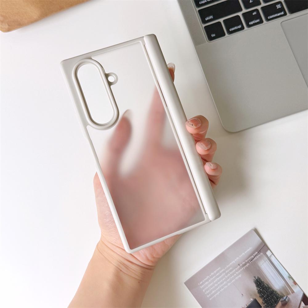Роскошный прозрачный жесткий чехол для телефона Samsung Galaxy Z Fold 7 6 Zfold7 Zfold6 Fold7 Прозрачная защита шарнира Ударопрочный чехол
