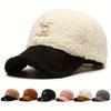 Winter Lamb Women Wool Warm Baseball Cap Autumn Snapback Hats Cap Female Trend Casual Solid Teddy Trucker Hat for Women
