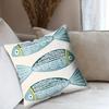 Fodere per cuscini con stampa di pesci stile Oastal Divano stampato su due lati Soggiorno Fodere per cuscini per sedie da camera