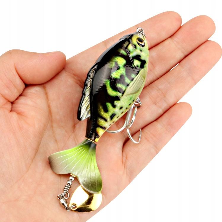 Wobbler Fishing Lure Pike Catfish Perch Tail + Spinner 9.5Cm 16.8G