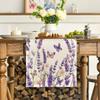 Vintage Linen Table Runner Flower Printed Tablecloth Home Decoration Table Cover  Table Decor