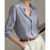 Новая женская одежда, весна и осень, новая свободная рубашка из шелка Mulberry с длинными рукавами, женская