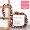 2.4m Length Artificial Rose Vine Green Leaves Included Rose Flower Vine  Wall Arch Compatible