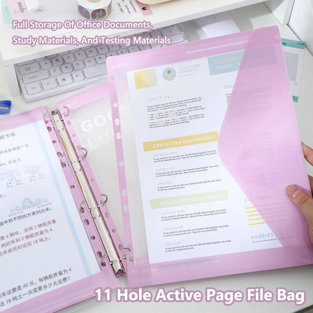 Transparent Data Book 11-Hole Exam Paper Storage Bag New File Bag Students