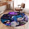 Jinx Pattern Round Rug, Indoor/Outdoor Mat, for Picnic, Gameroom, Bedroom, Office, Living Room, Home Decor Carpet, Birthday Gift