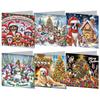 6pcs Christmas Diamond Art Greeting Cards DIY Diamond Painting Christmas Cards Handmade Diamond Painting Greeting Thank You Card