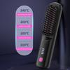 Cordless Hair Straightener Brush with 3 Temperature Settings Portable Mini Hair Straightening Comb Rechargeable Fast Heating Electric Hot Brush