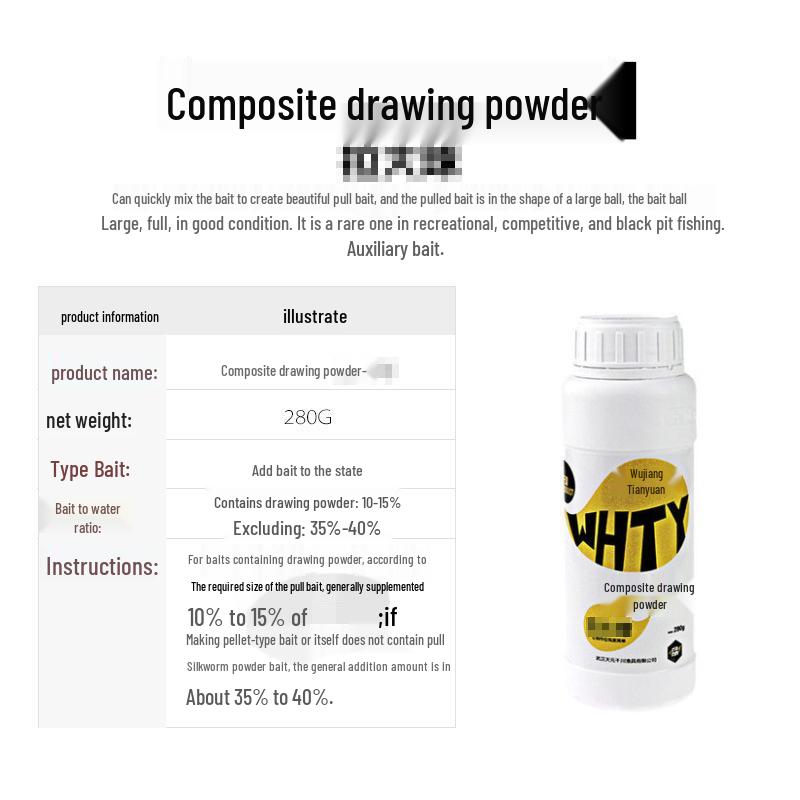 Composite Wheat Protein Fish Food Bait Additive - 50 Bottles Per Pack