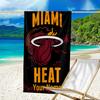 Custom Name Beach Towel Miami-Heat Basketball Art Beach Towel, Soft Microfiber, Gift for Her/Him, Birthday, for Pool, Beach, Travel, Fan gifts