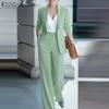 Women Long Sleeve Blazer and Pants Casual Two Piece Suit Sets